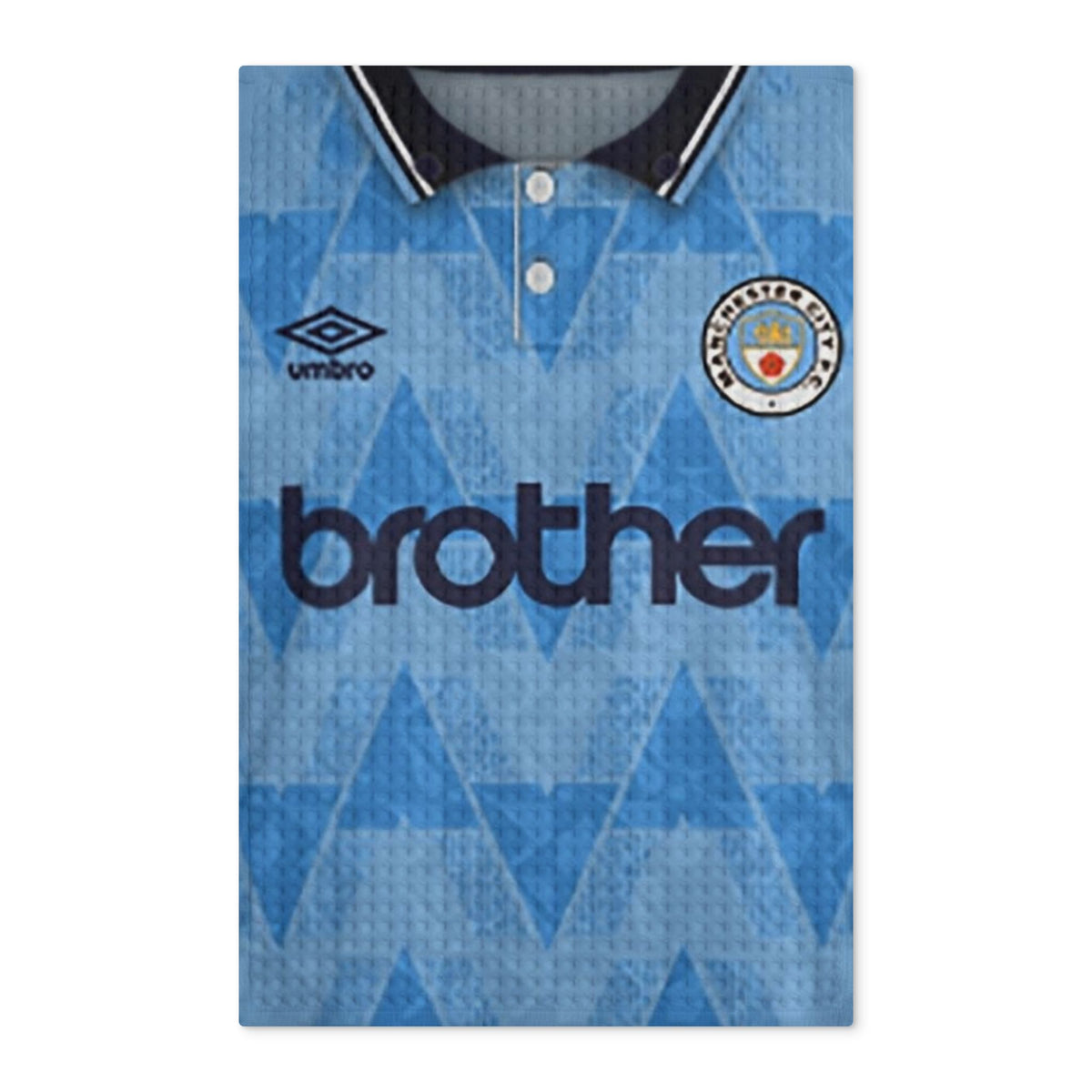 Manchester City Retro Jersey Tea Towel – Waffle Double-Sided Kitchen Towel