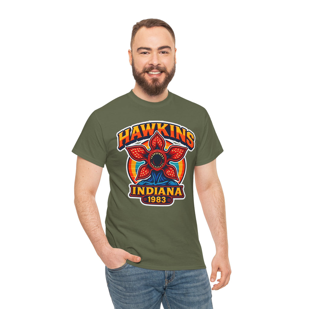 Hawkins Indiana 1983 Demogorgon Floral Cotton T-Shirt