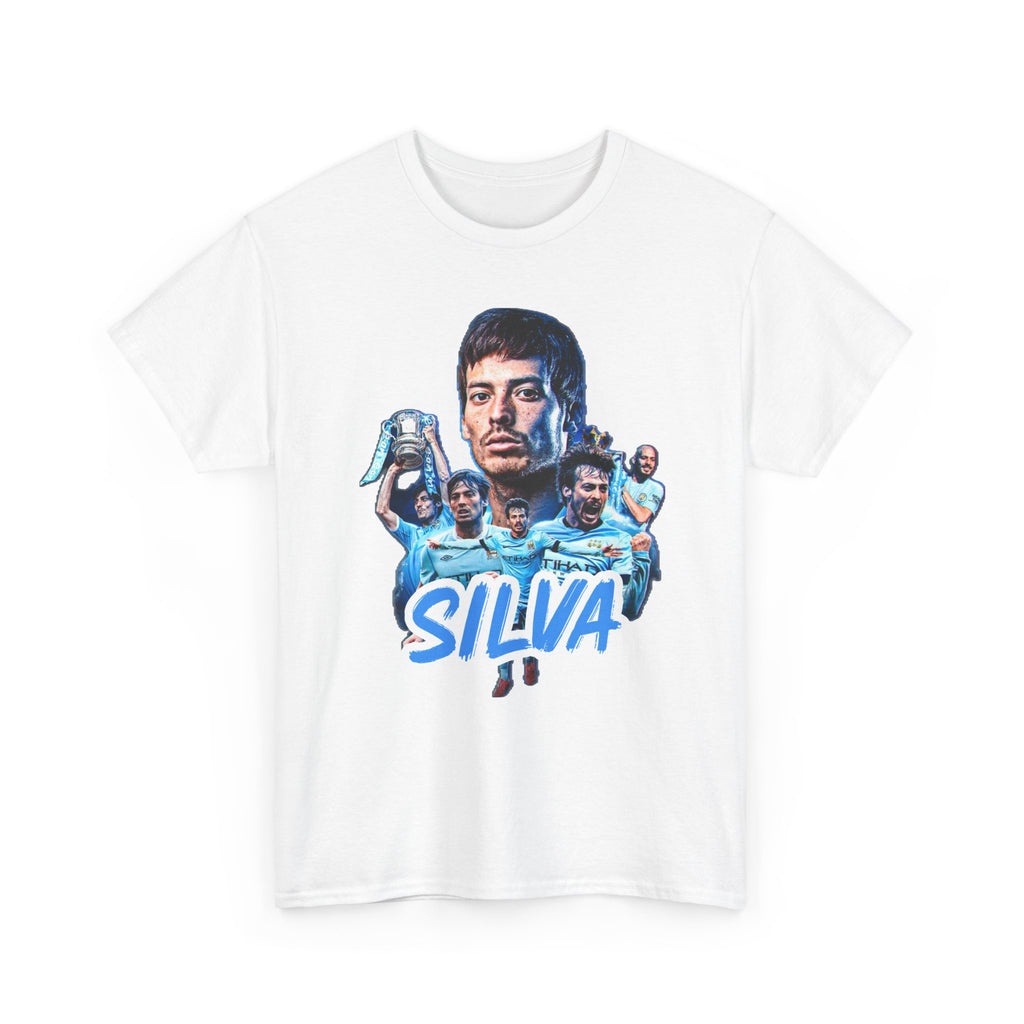 David Silva Manchester City Soccer Tee — Classic Player Portrait Football Shirt