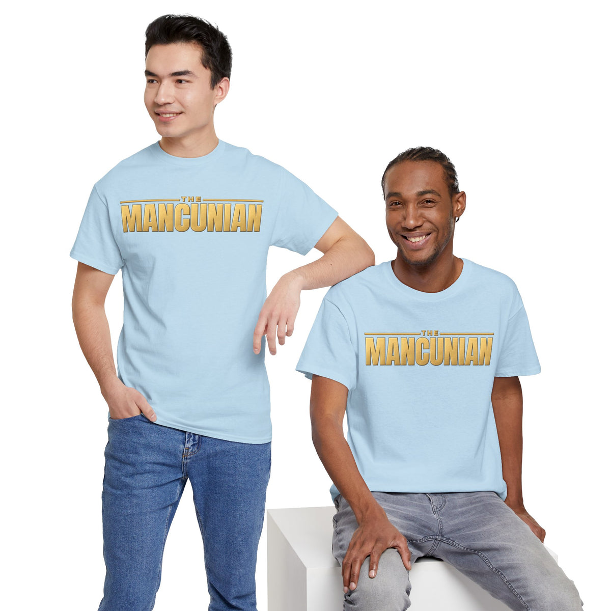 Mancunian Gold Logo Cotton T‑Shirt