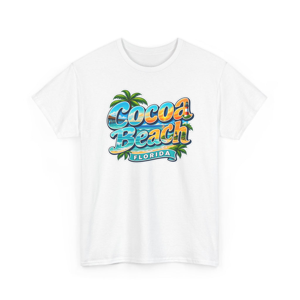 Cocoa Beach Florida Vintage Surf Cotton T-Shirt