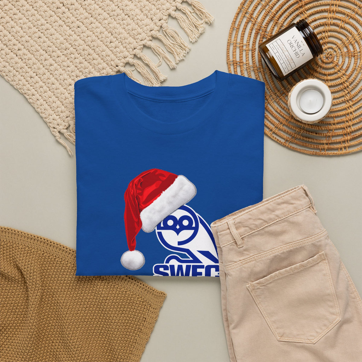 Sheffield Wednesday Owl Logo T‑Shirt with Santa Hat – Festive Football Fan Tee