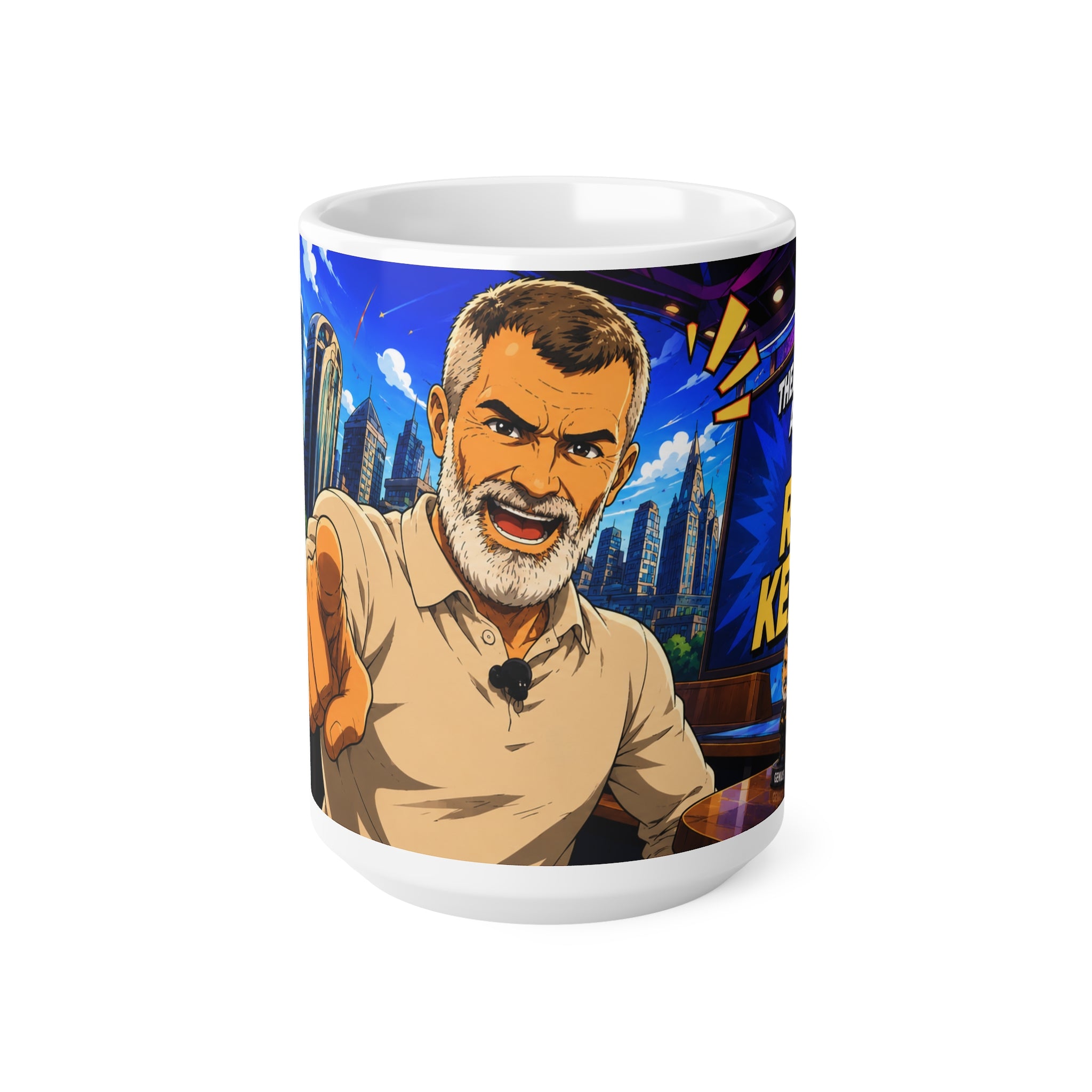 There's pundits then there's Roy Keane Motivational Coach Cartoon Coffee Mug — 11oz/15oz