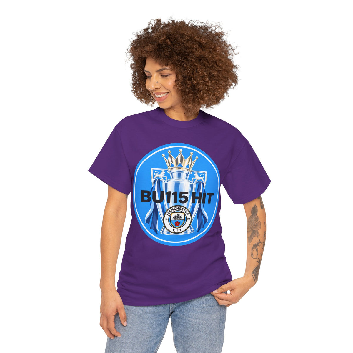 Manchester City 'BU115 HIT' Fan Cotton T-Shirt