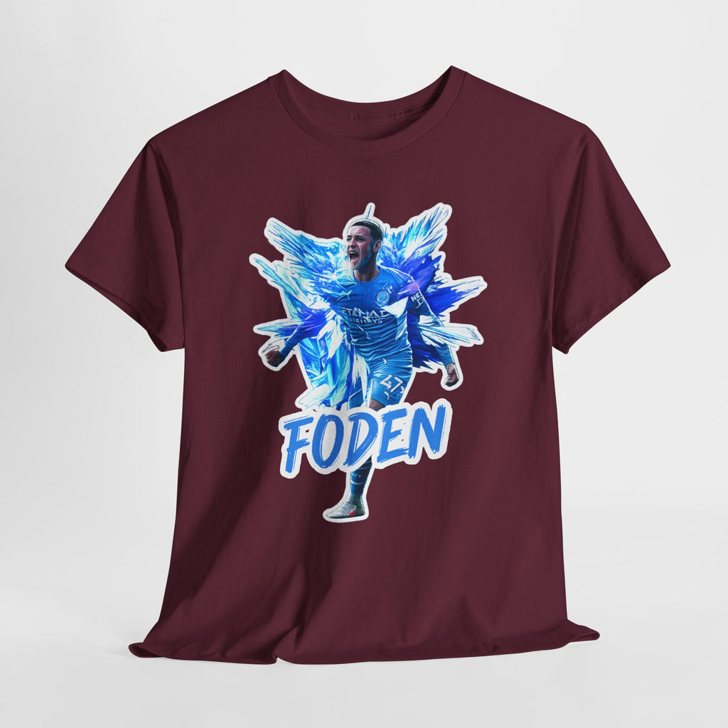 Phil Foden Manchester City Soccer T‑Shirt — Blue Graphic Football Fan Tee