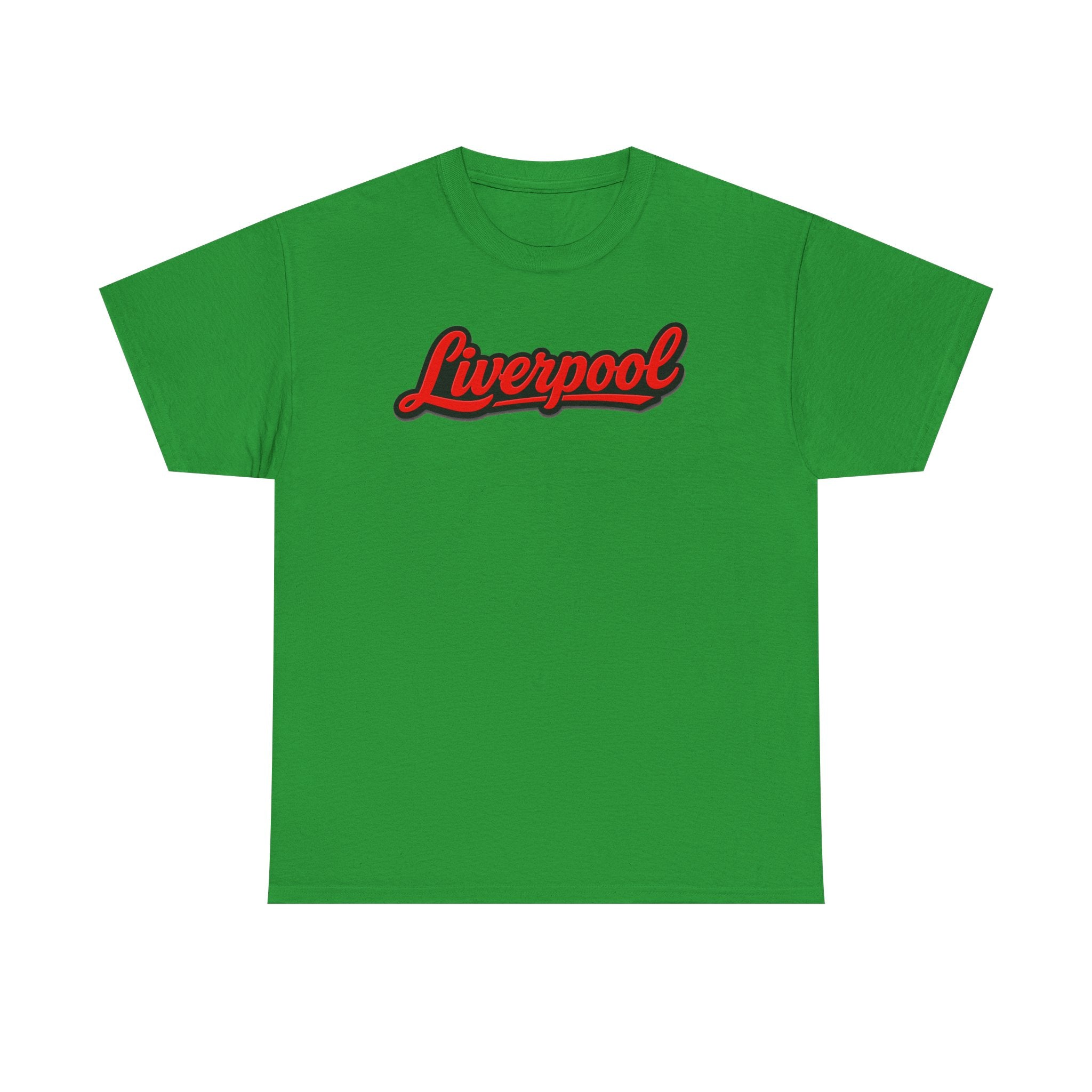 Liverpool Script T-Shirt — Retro Red Script Football Fan Tee