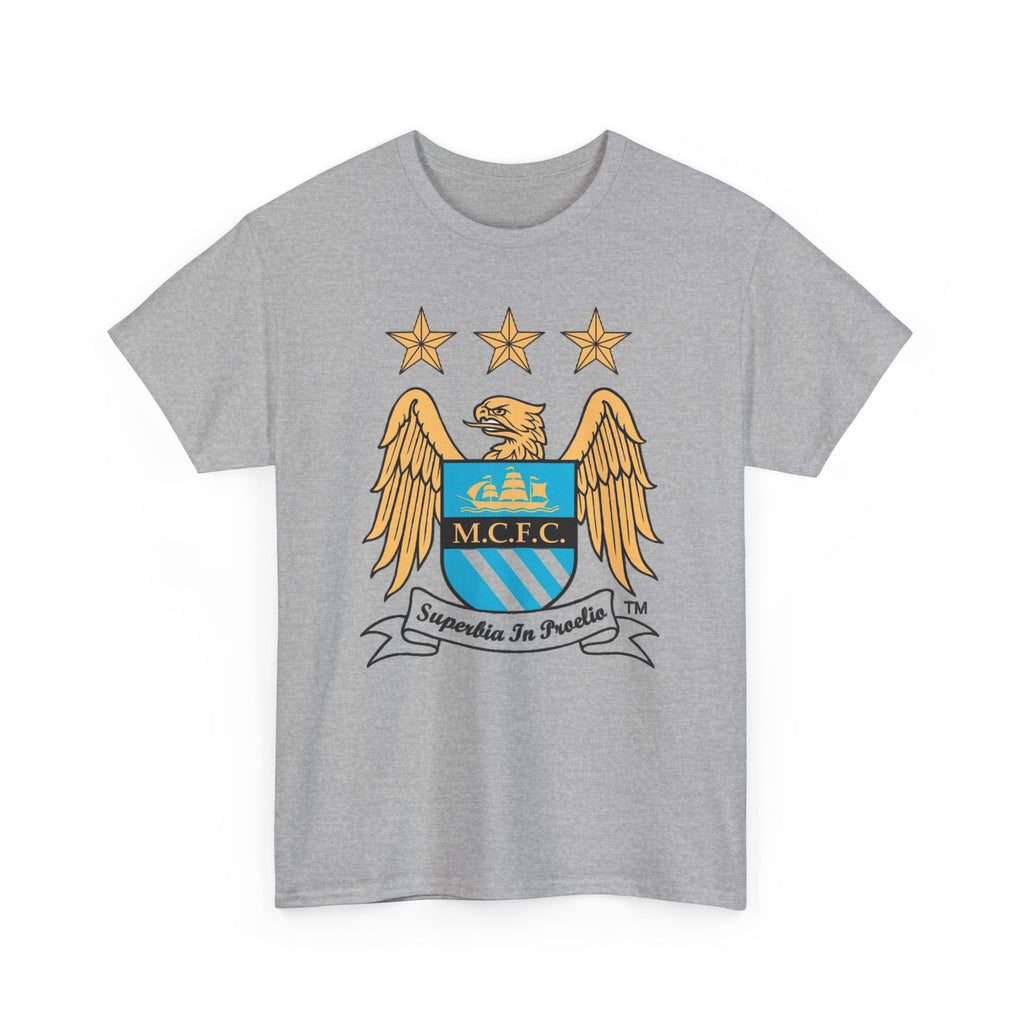 Manchester City Retro Club Crest T‑Shirt — MCFC Vintage Style Club Emblem Tee
