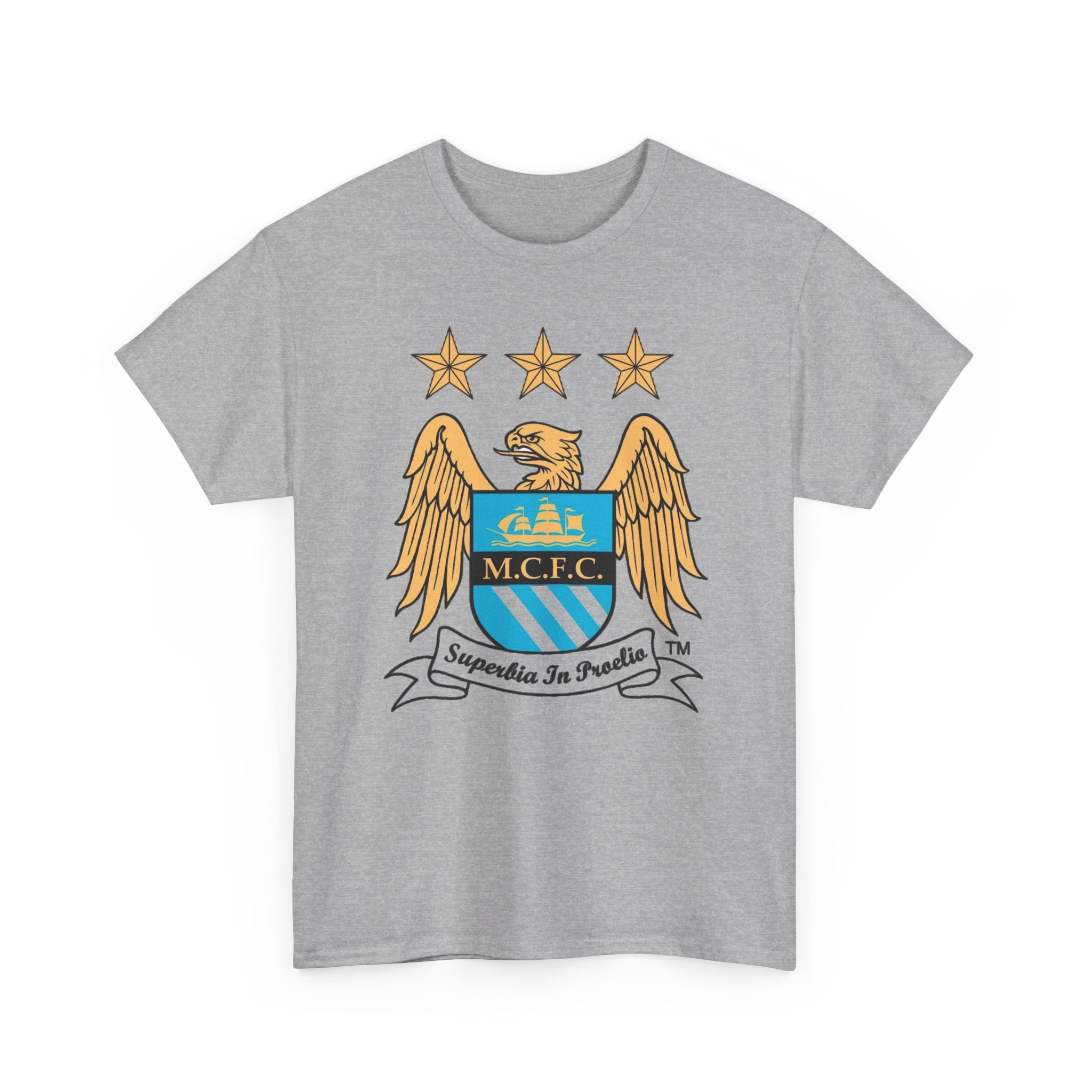 Manchester City Retro Club Crest T‑Shirt — MCFC Vintage Style Club Emblem Tee