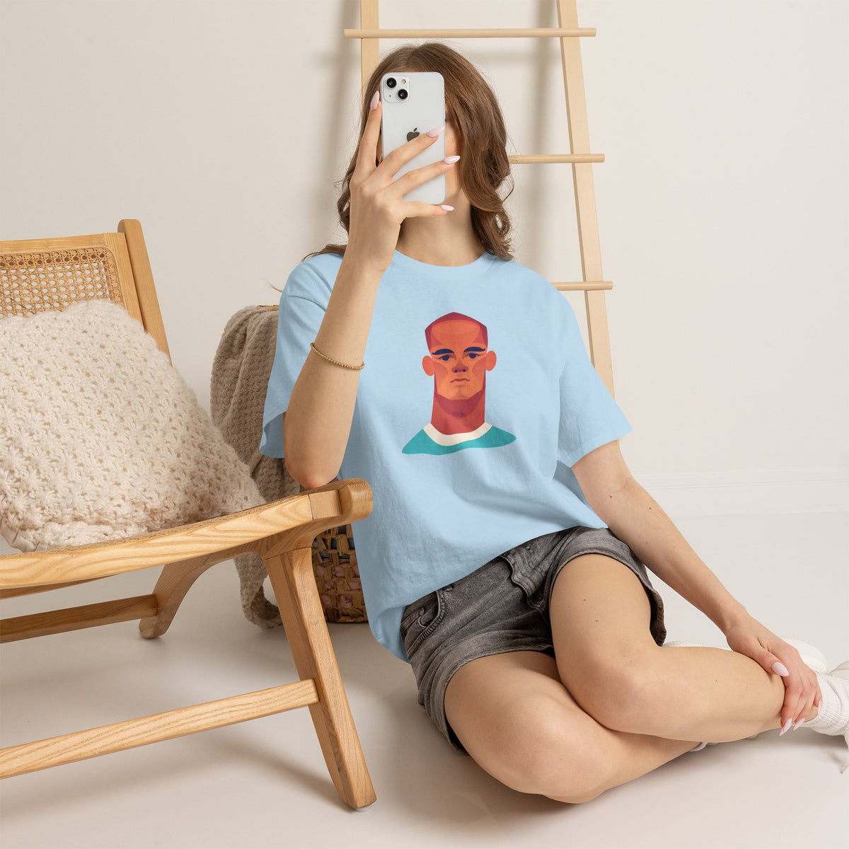 Vinny Kompany Manchester City Legend Minimalist Portrait Tee — Bold Stylized Face Graphic T-Shirt