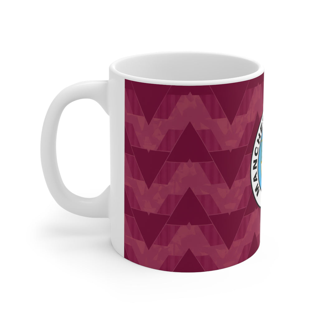 Manchester City Retro Kit / Badge Ceramic Coffee Mug — 11oz & 15oz Fan Gift