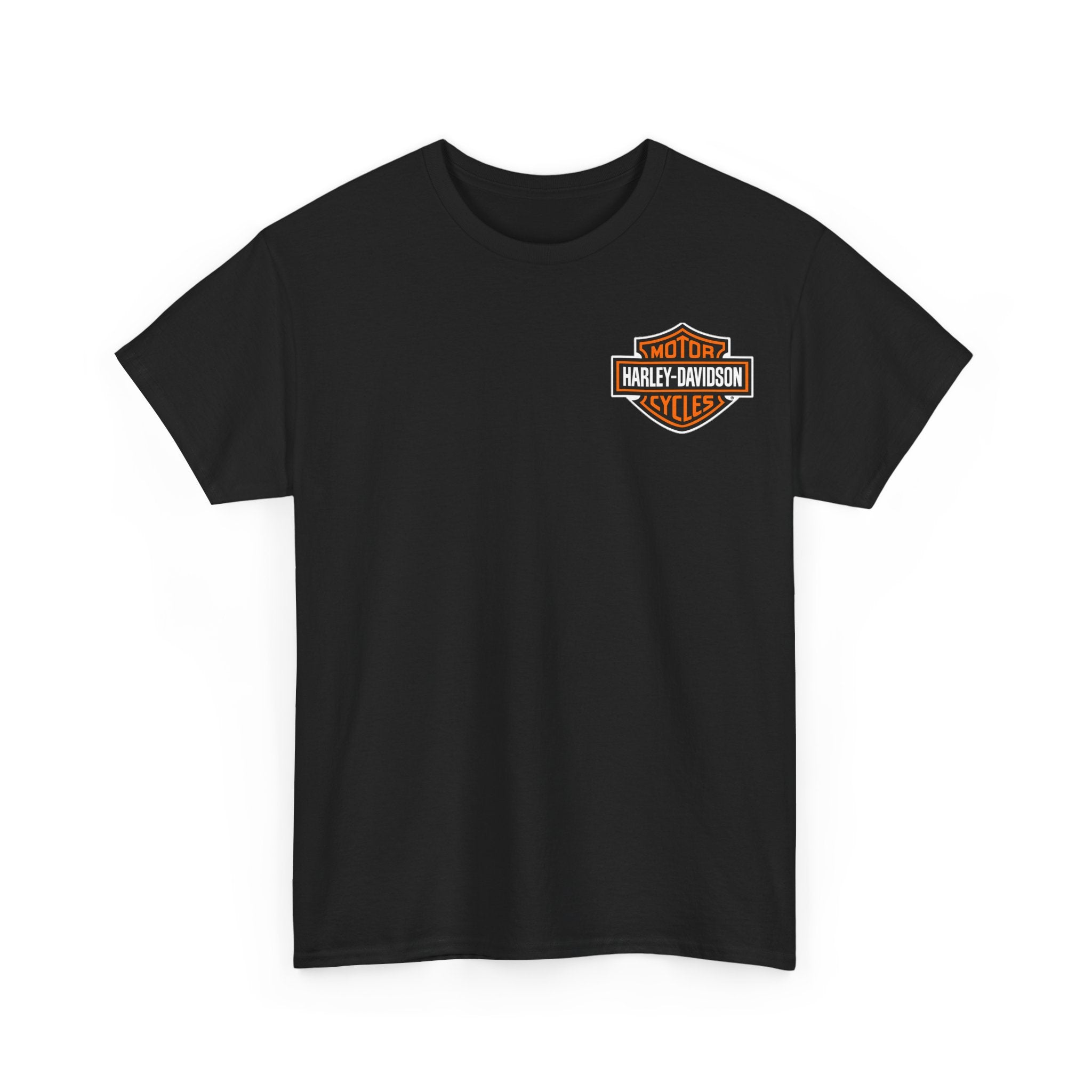Harley-Style Flag Tee — American Motorcycle Logo T-Shirt