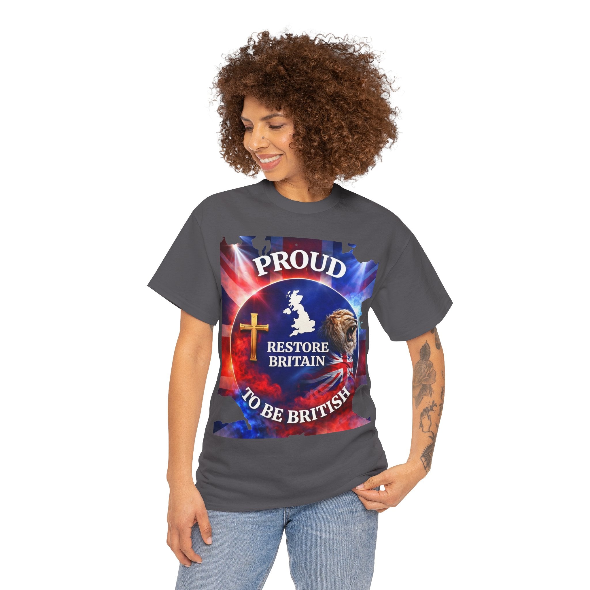 Proud to Be British Restore Britain Cotton T‑Shirt