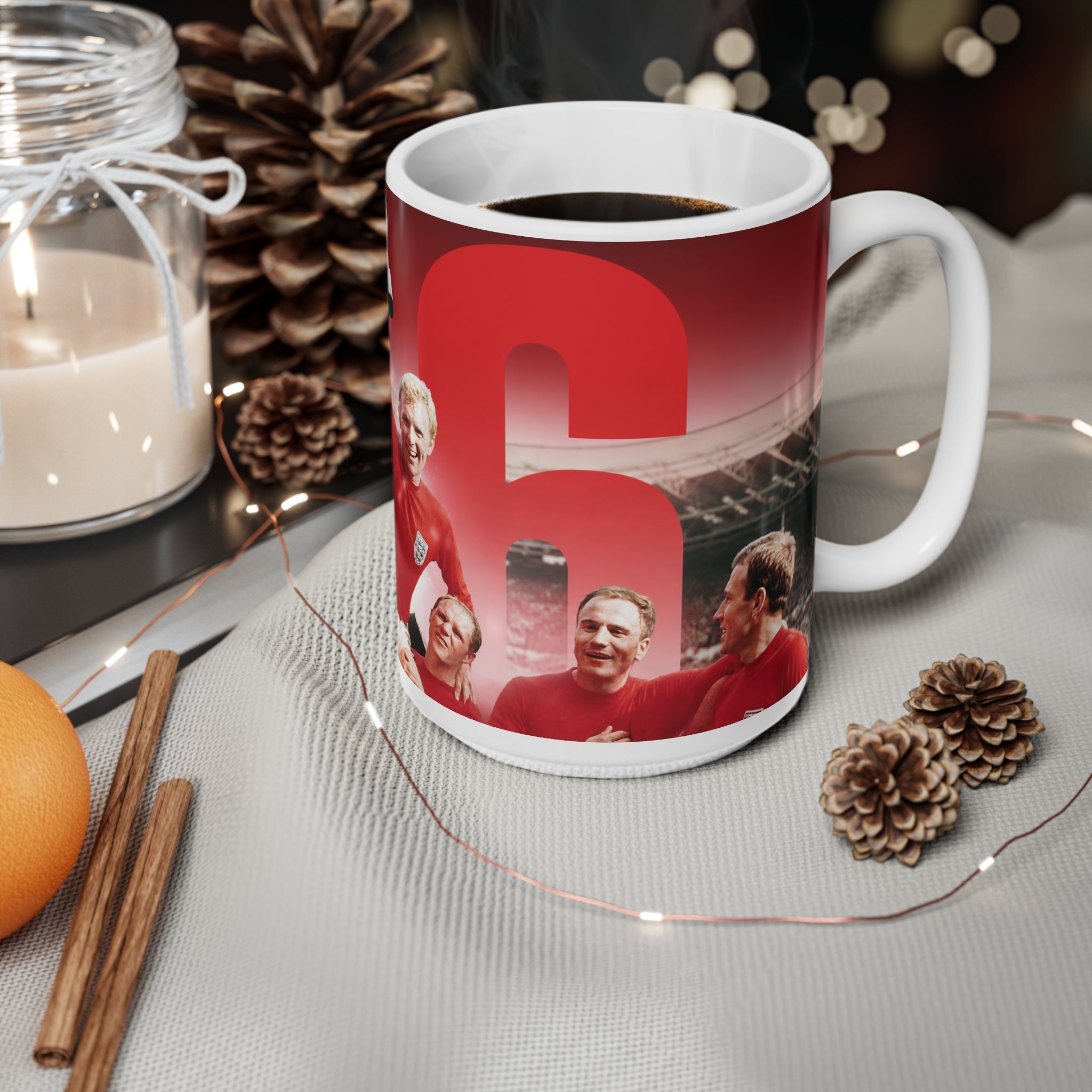 England 1966 World Cup Champions Vintage Football Mug — Retro 1966 Soccer Team Design