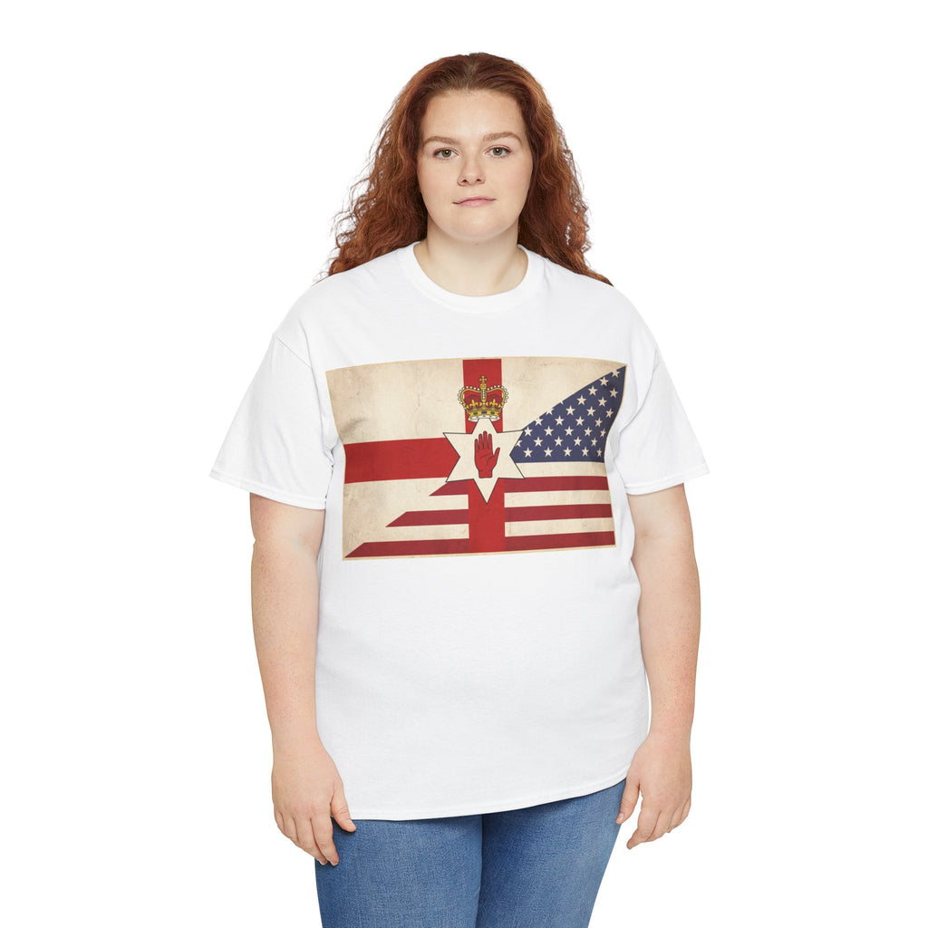 Northern Ireland + American Flag Tee — Vintage Graphic Shirt