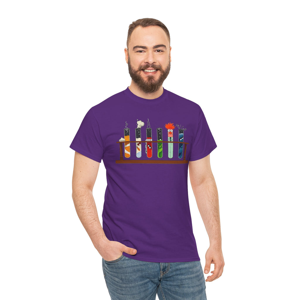 Muppets Beaker Science Test Tube Cats T‑Shirt — Cute Laboratory Cat Illustrations Tee