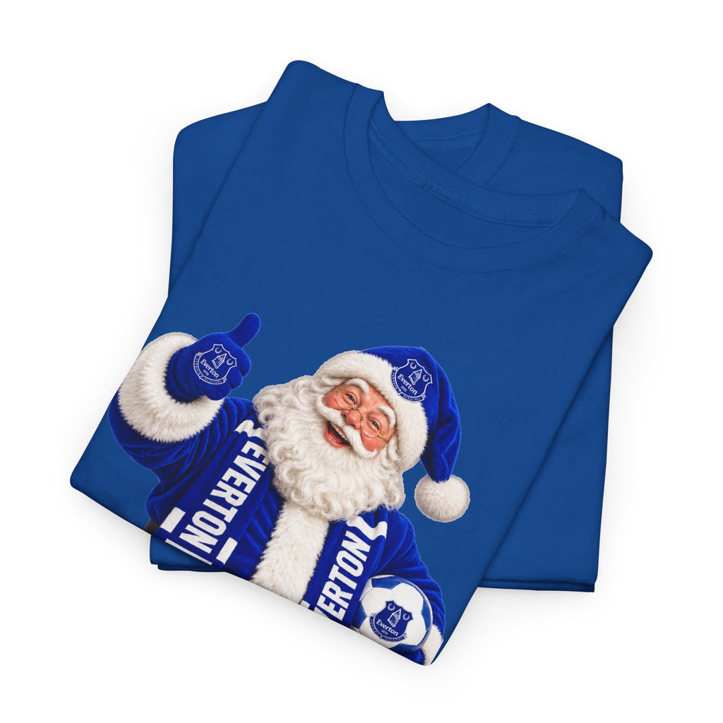 Everton Santa Scarf Christmas Tee - Holiday Vintage Santa T-Shirt
