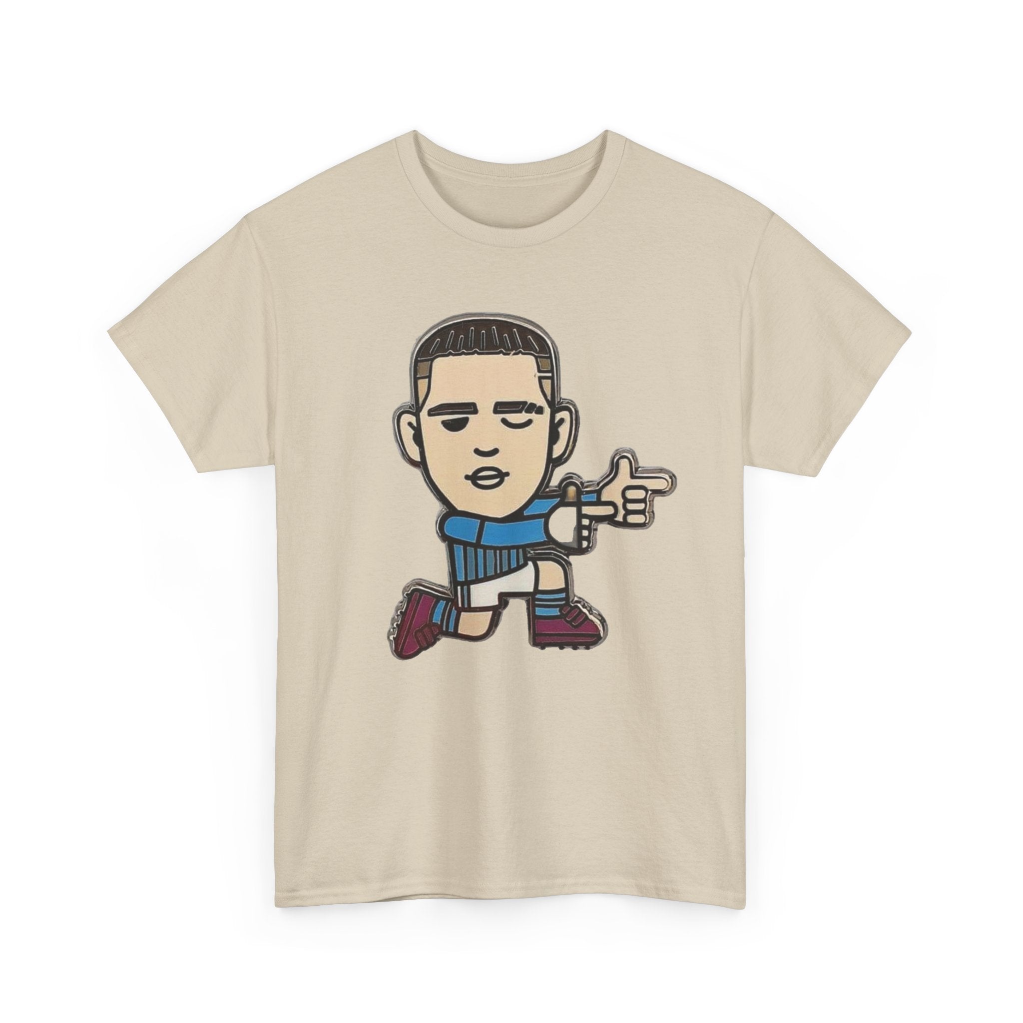 Phil Foden Cartoon Dance Pose Tee - Funky Character Graphic T-Shirt