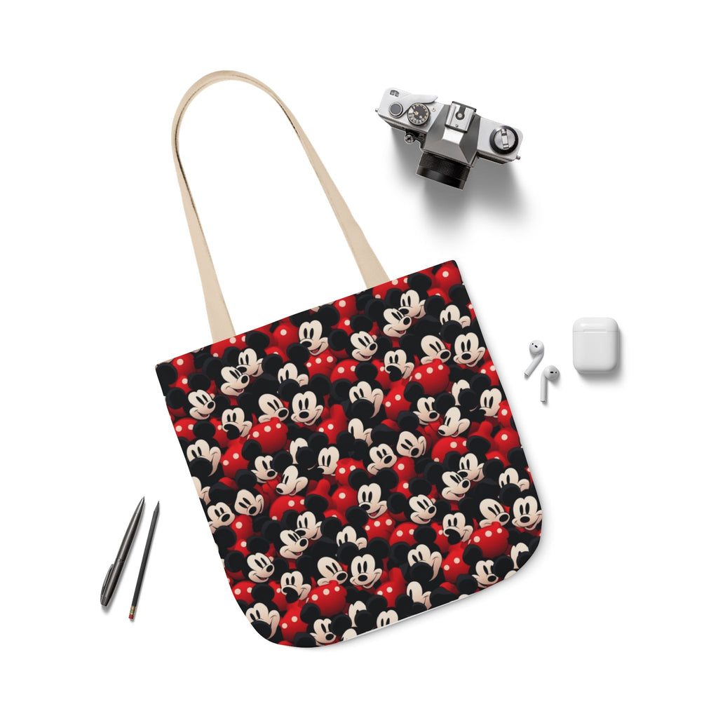 Mickey Mouse Canvas Tote — Retro Cartoon Character Allover Print