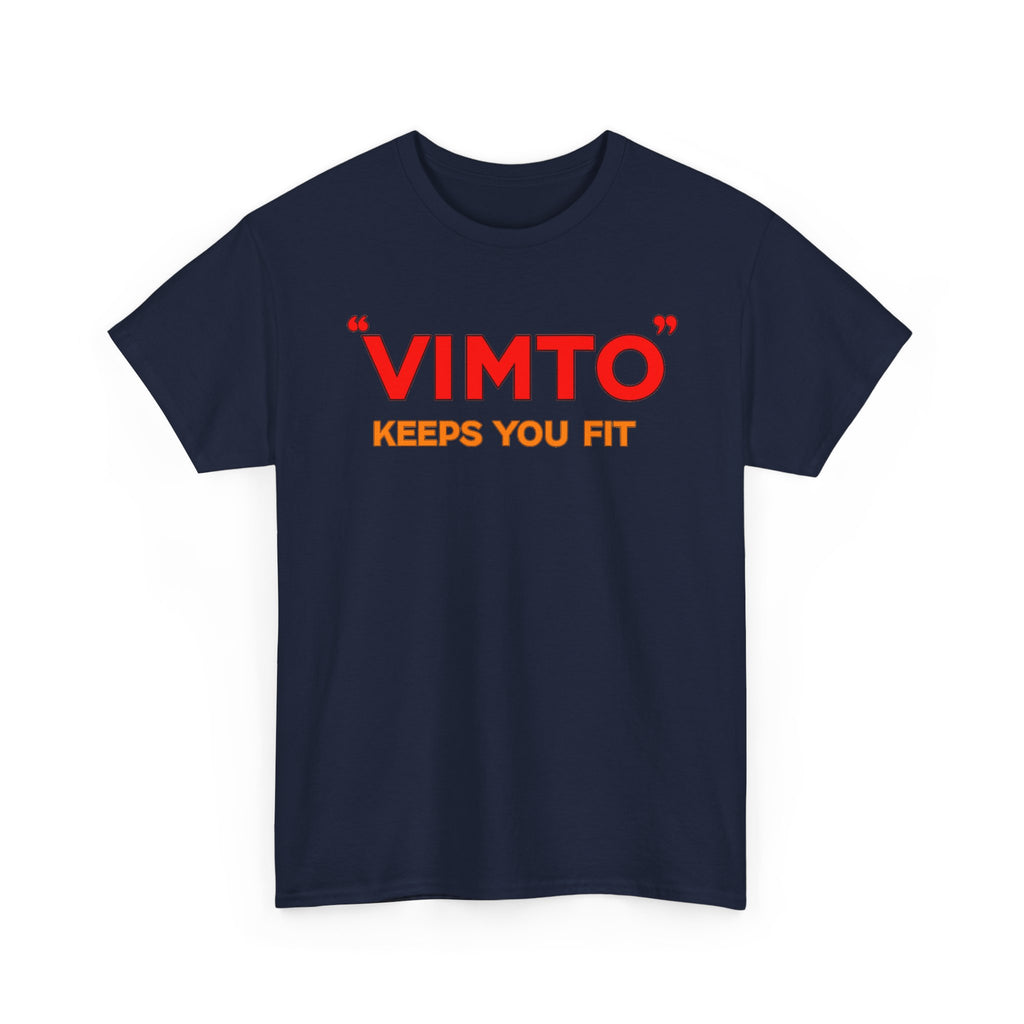 VIMTO "Keeps You Fit" Graphic Tee — Retro Beverage Logo T-Shirt