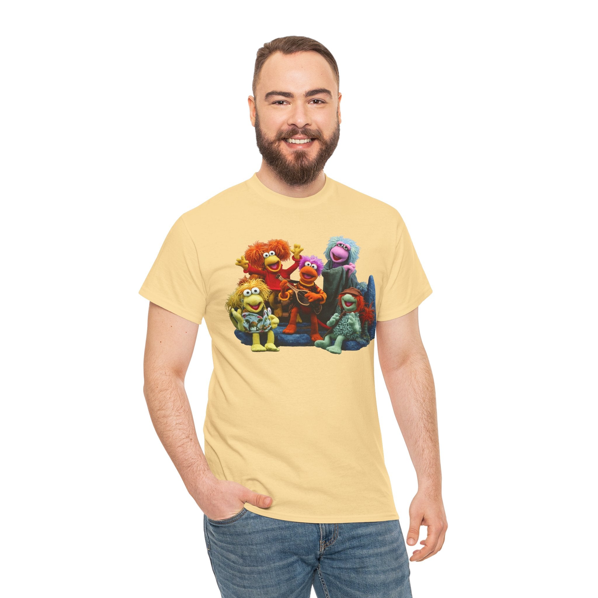 Fraggle Rock Muppet Crew Graphic Tee — Vintage Puppet Group T-Shirt