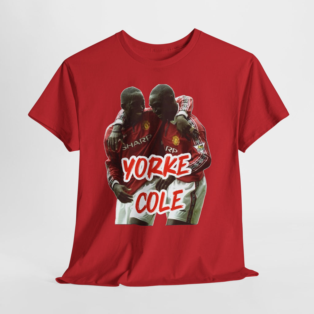 Yorke & Cole Manchester United Soccer Legends Graphic Tee — 'Yorke Cole' Retro Football Shirt