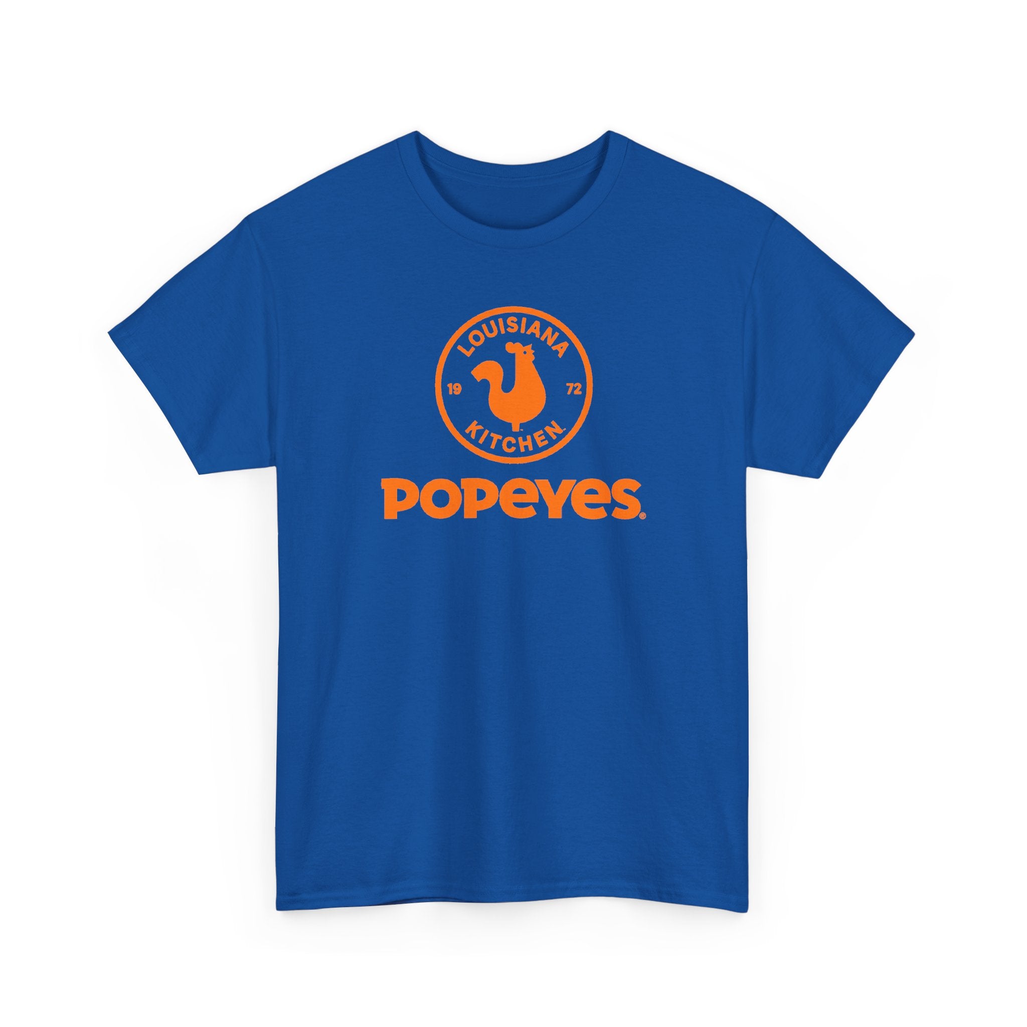 Popeyes Logo T-Shirt — Vintage Orange Louisiana Kitchen Tee