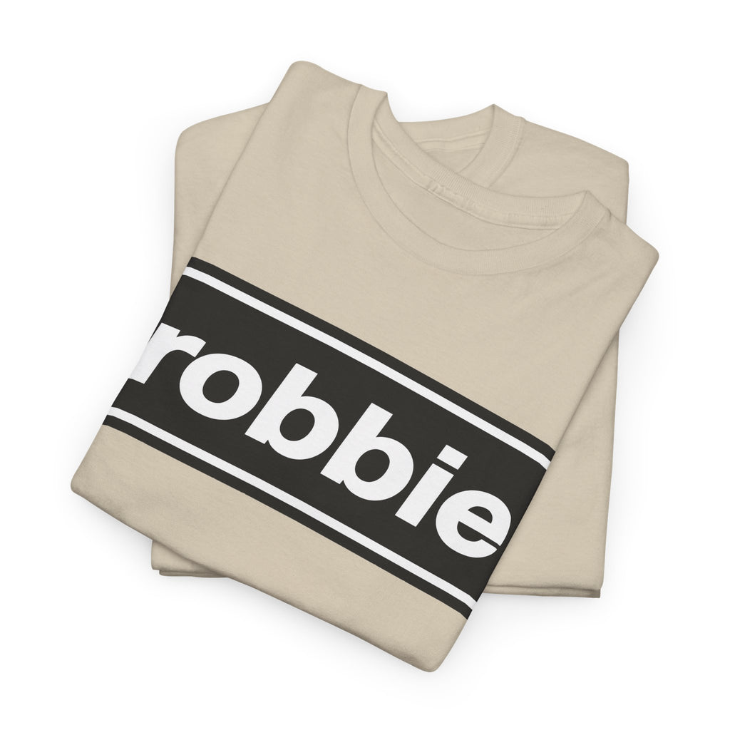 Robbie Inspired Cotton T-Shirt — Minimal Black Box Logo T-Shirt