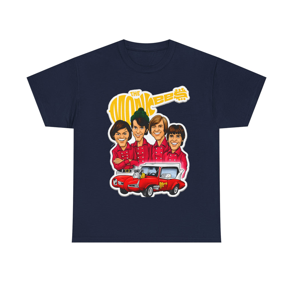 The Monkees Retro Band Tee — Colorful Car Cartoon Graphic