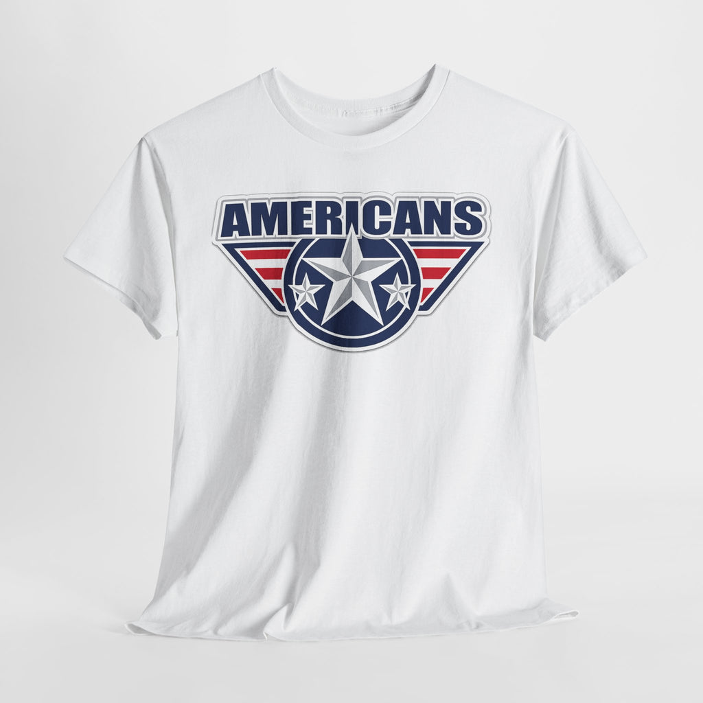 Americans Patriotic Star T‑Shirt — Red White Blue USA Graphic Tee