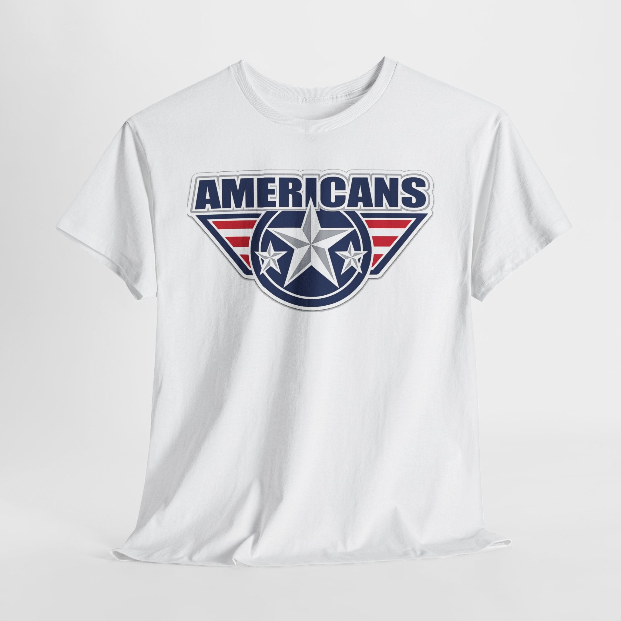 Americans Patriotic Star T‑Shirt — Red White Blue USA Graphic Tee