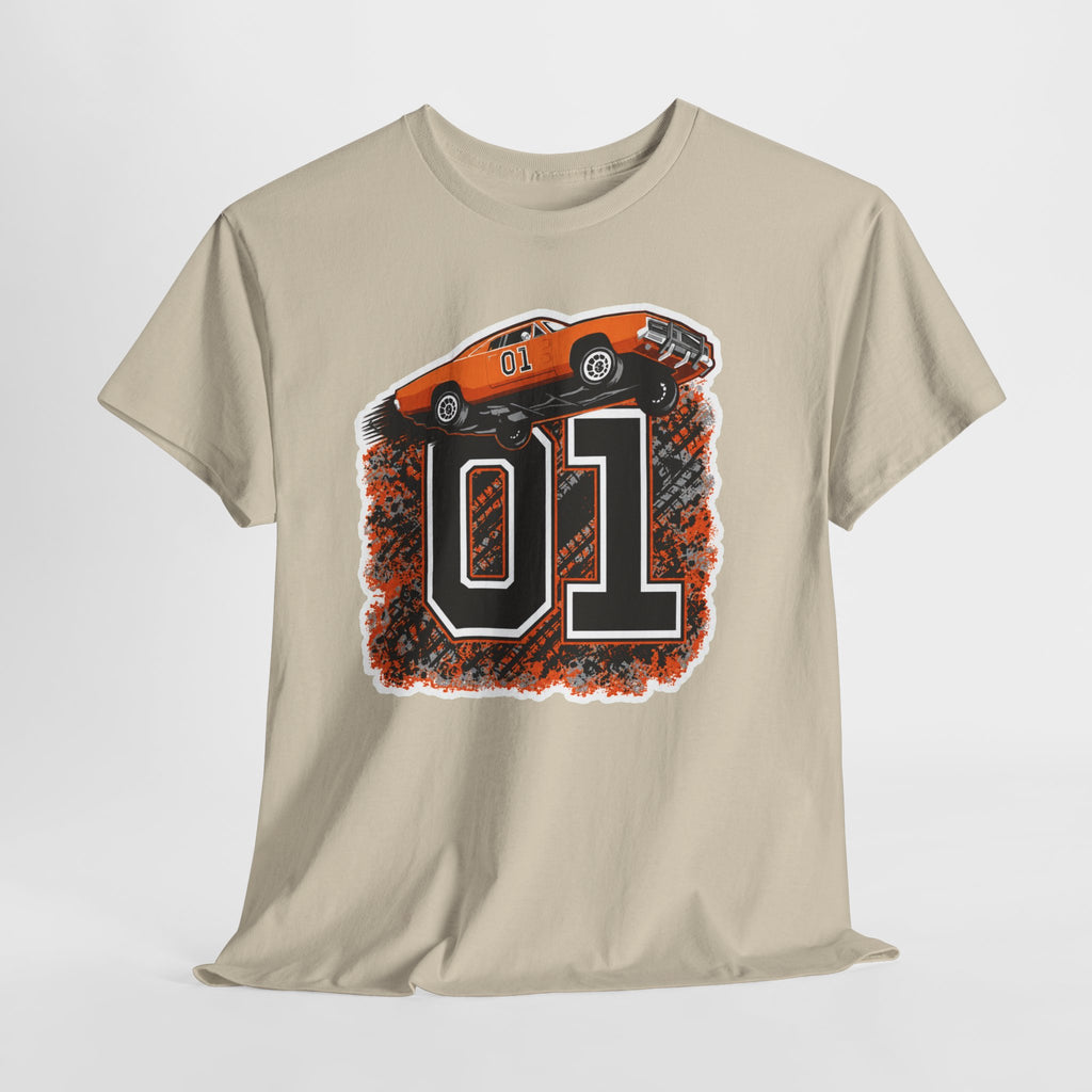 Dukes of Hazzard Inspired Race Car '01' Graphic Tee