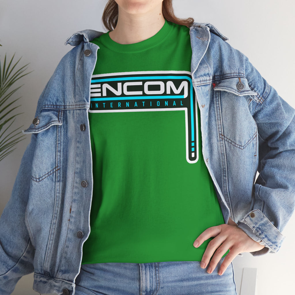 ENCOM International Logo Cotton T-Shirt — Retro Tech Gaming Tee