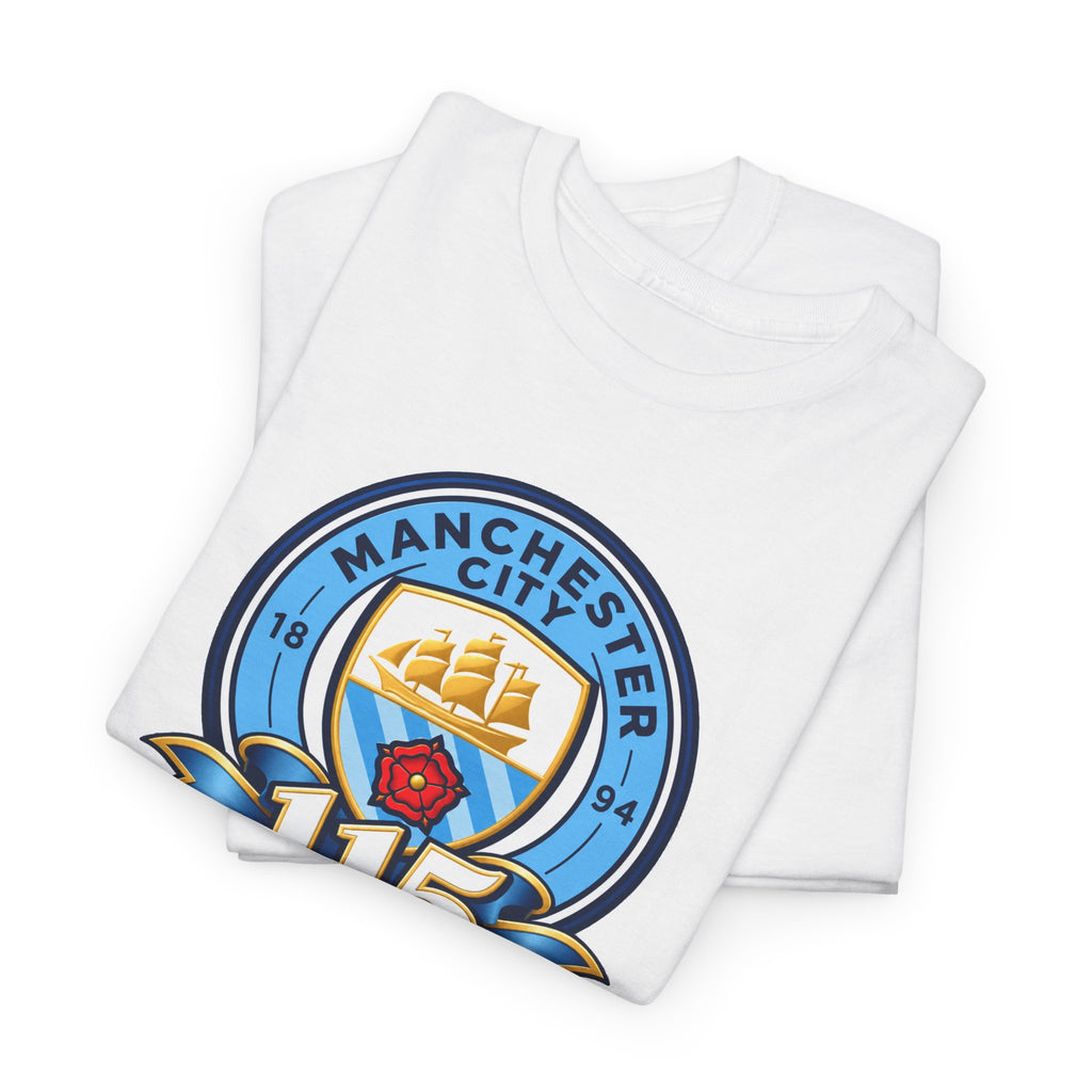 Manchester City 115th Crest Inspired Cotton T-Shirt