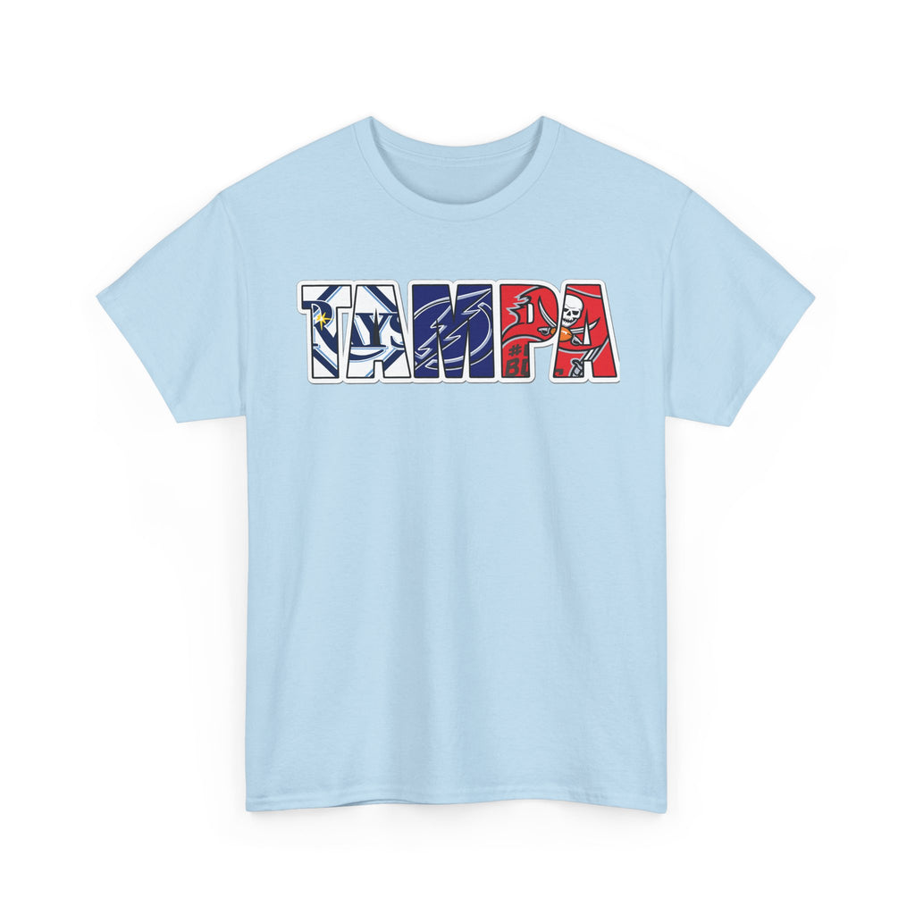 Tampa Block Letter Tee — Florida Flag Graphic T‑Shirt