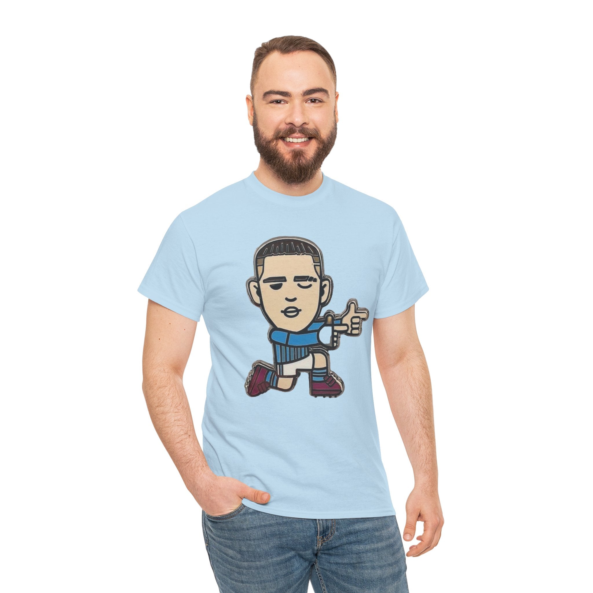 Phil Foden Cartoon Dance Pose Tee - Funky Character Graphic T-Shirt