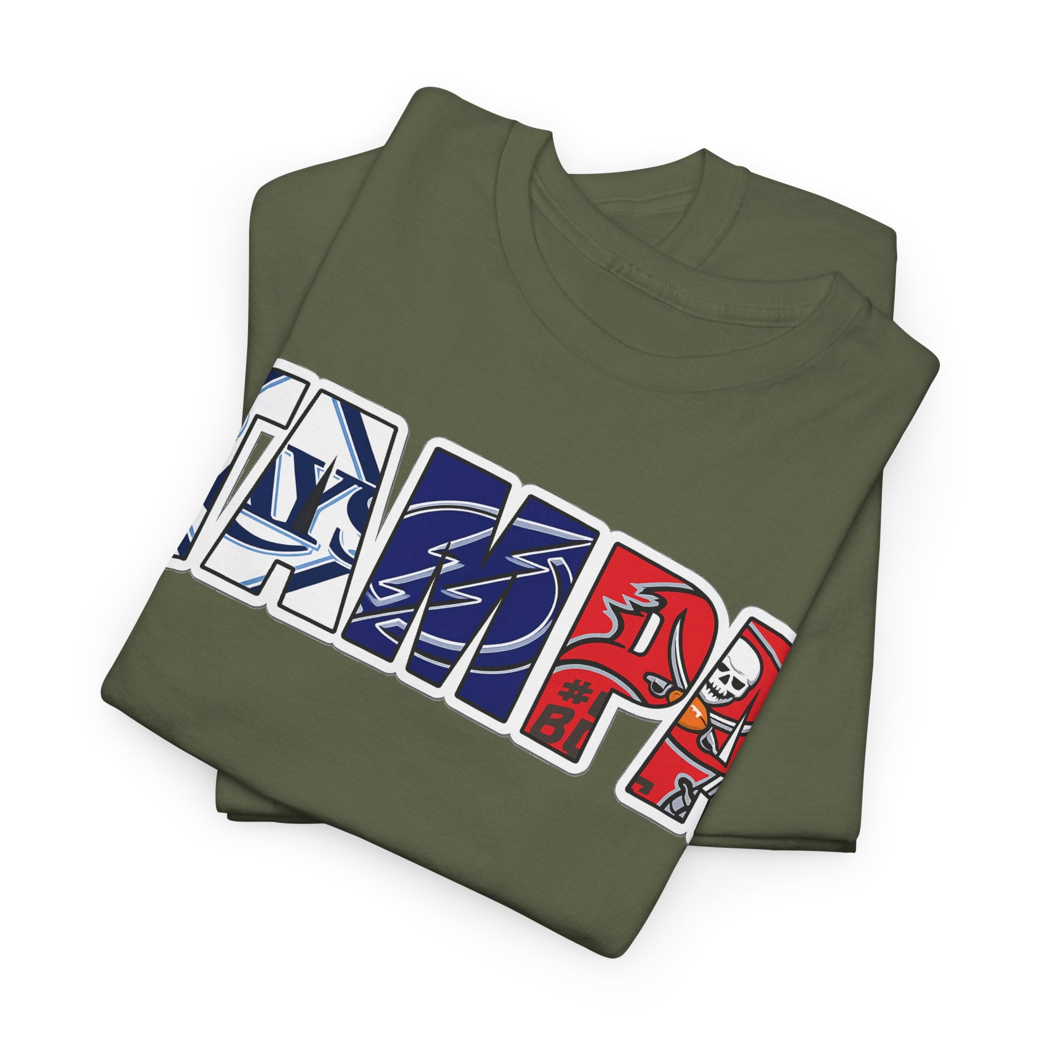 Tampa Block Letter Tee — Florida Flag Graphic T‑Shirt