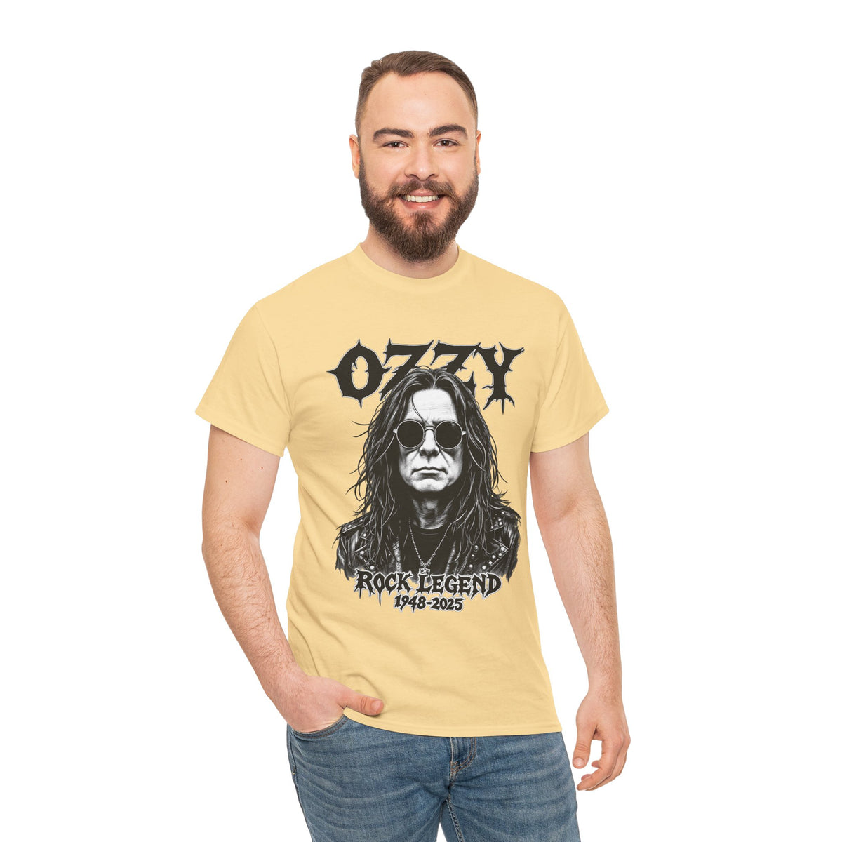Rock Legend Graphic Tee — "Ozzy" Memorial 1948–2025