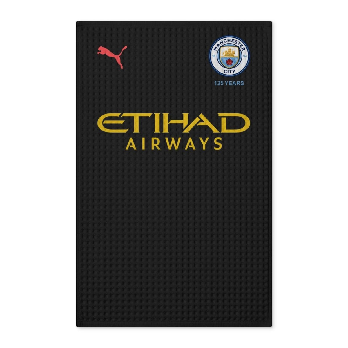 Manchester City Waffle Double-Sided Tea Towel — Etihad Airways Logo
