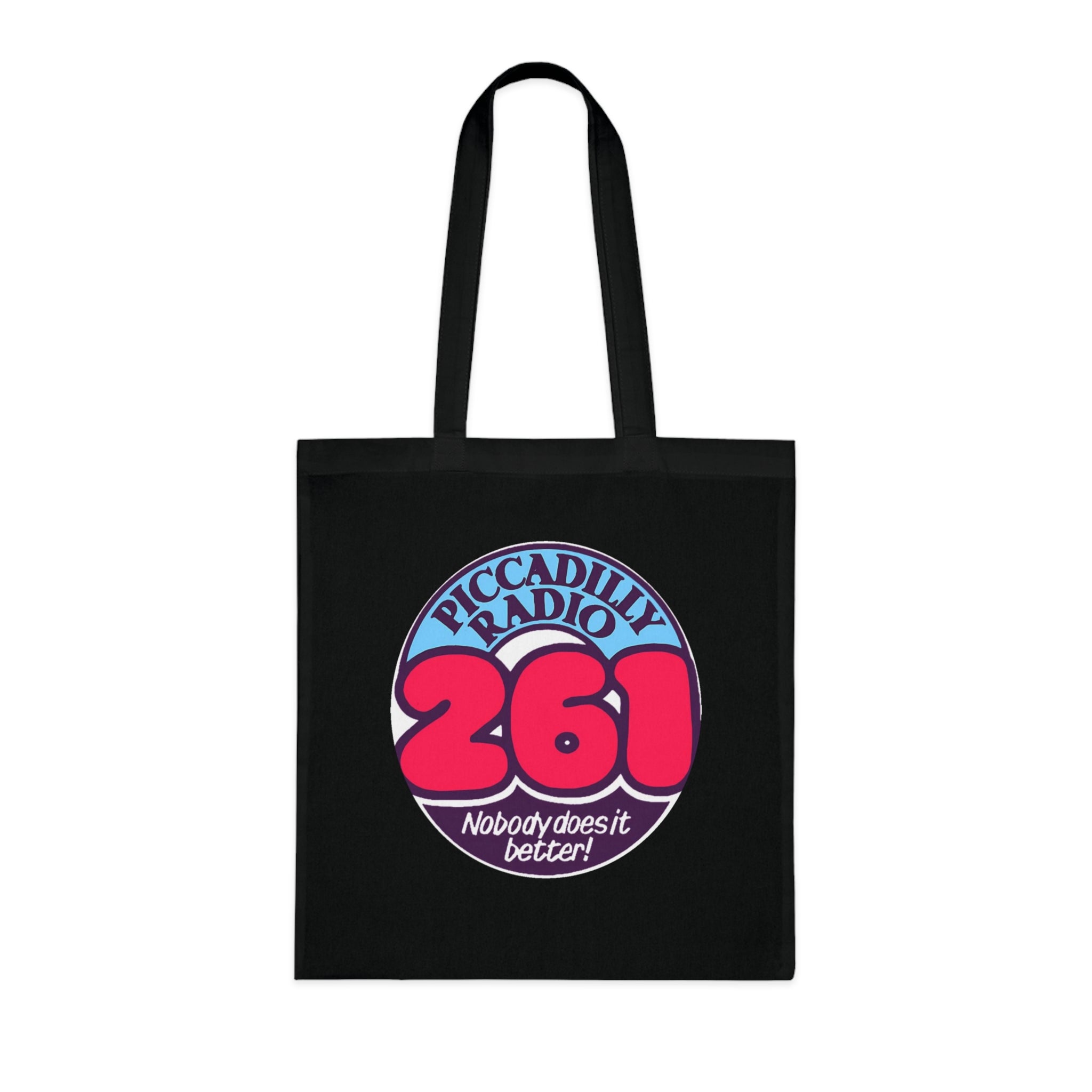Piccadilly Radio 261 Retro Logo Tote Bag – 'Nobody Does It Better' Cotton Shopper