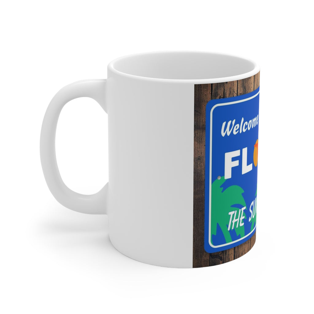 Florida 'Welcome to Florida - The Sunshine State' Ceramic Coffee Mug (11oz, 15oz)