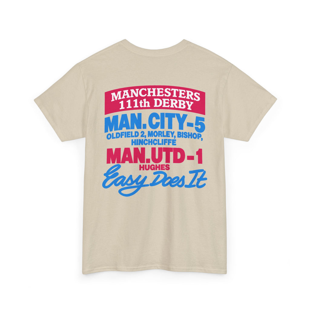 Maine Road Massacre Retro Cotton T-Shirt — Man City 5 vs Man Utd 1 Retro September 1989 Derby T‑Shirt