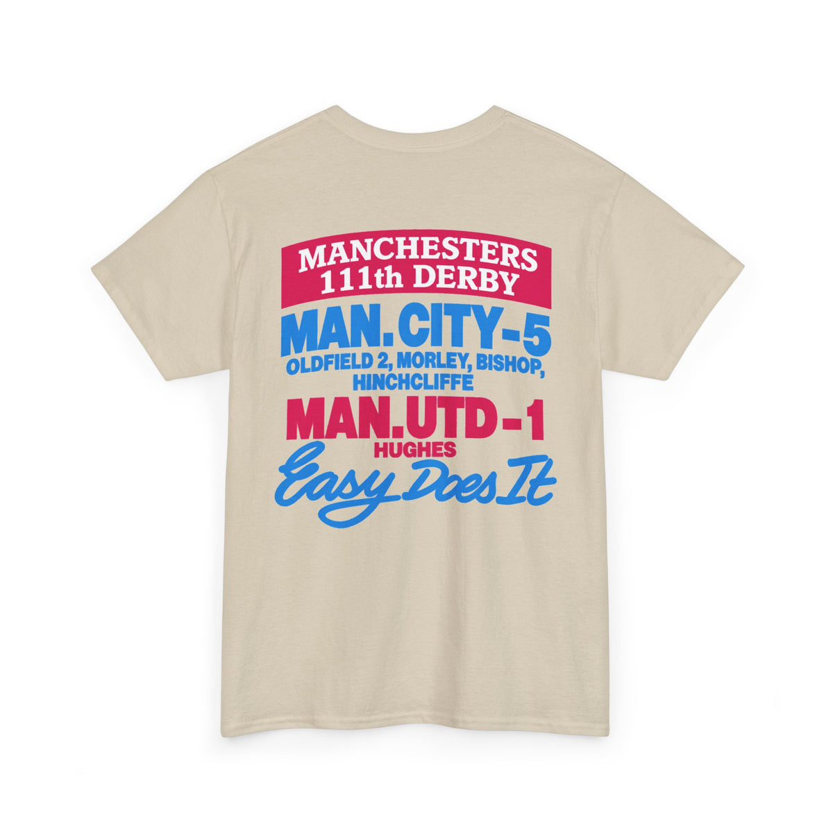Maine Road Massacre Retro Cotton T-Shirt — Man City 5 vs Man Utd 1 Retro September 1989 Derby T‑Shirt