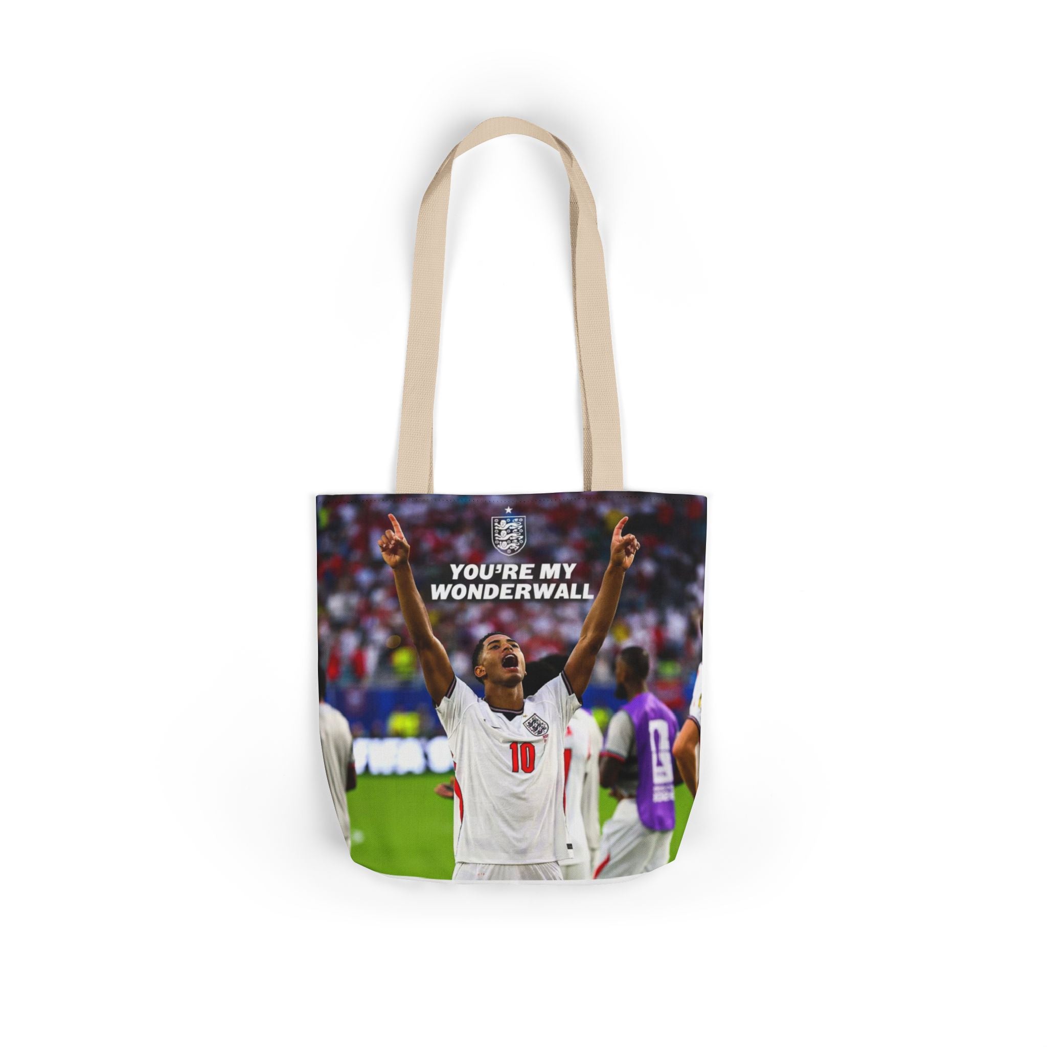 Jude Bellingham England Celebration Tote Bag – "You’re My Wonderwall" England Fan Canvas Tote