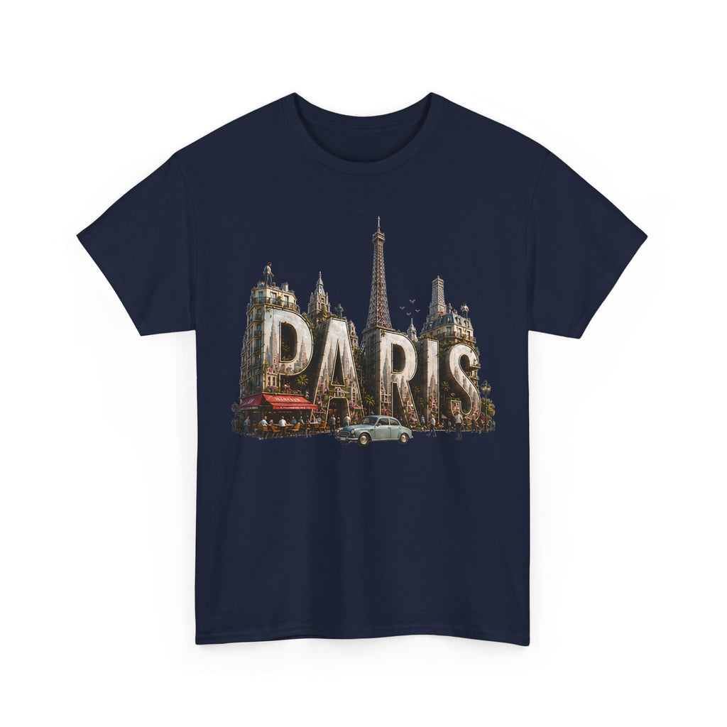 Paris Vintage Landmark T-Shirt — Eiffel Tower Retro Travel Tee