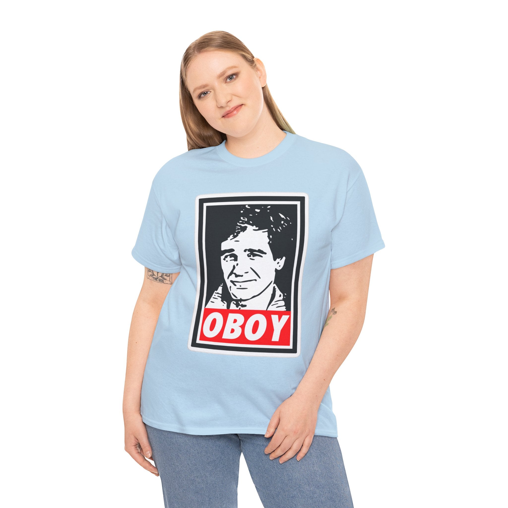Oboy Quantum Leap Graphic Tee — Retro Pop Art Portrait T‑Shirt