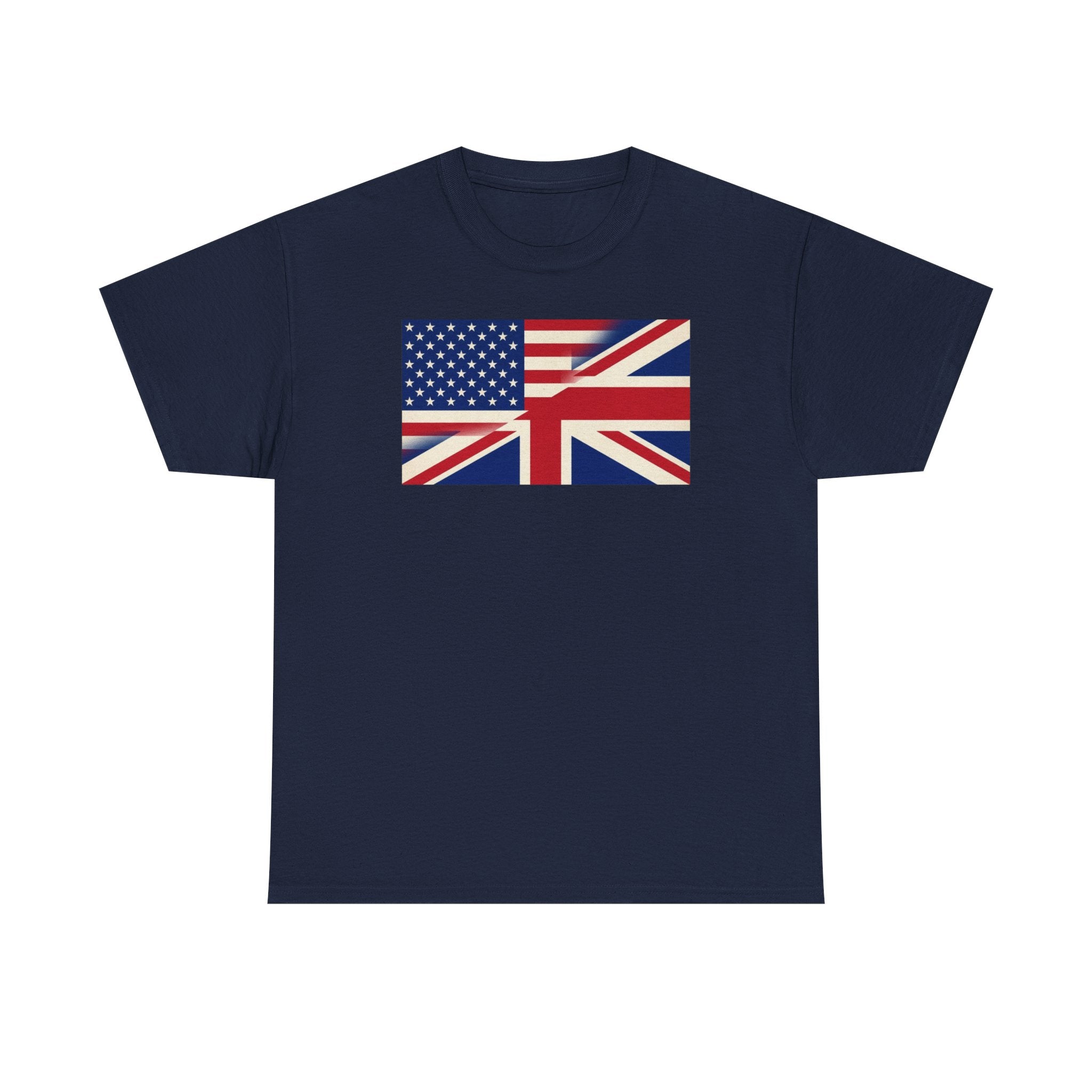 USA-UK Flag Graphic Tee — American British Union Jack Mashup T-Shirt