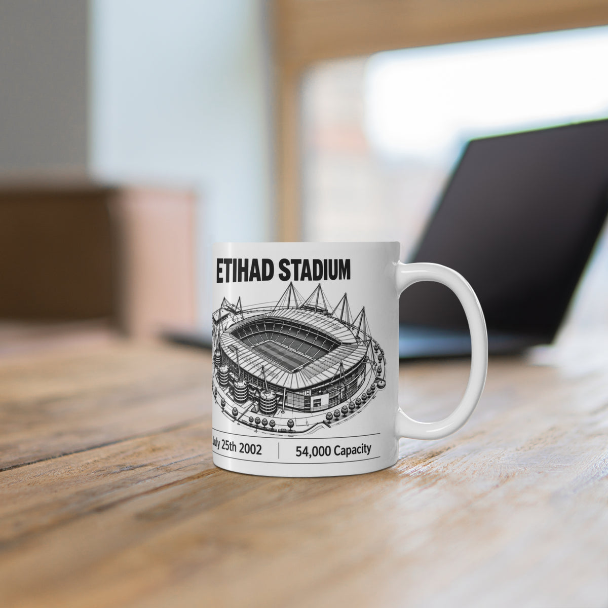 Manchester City Maine Road & Etihad Stadiums Ceramic Coffee Mug