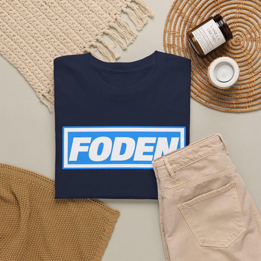 Foden Logo Tee — Blue Box Graphic T-Shirt