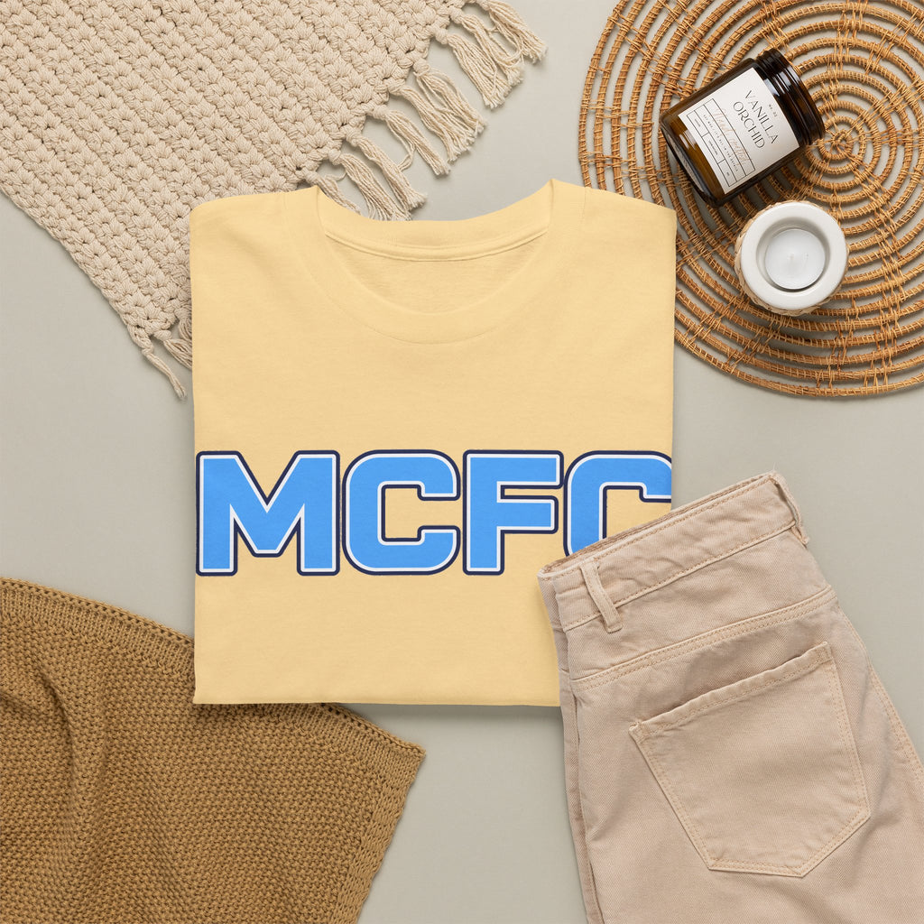 MCFC Logo Cotton T-Shirt — Light Blue Football Fan Tee