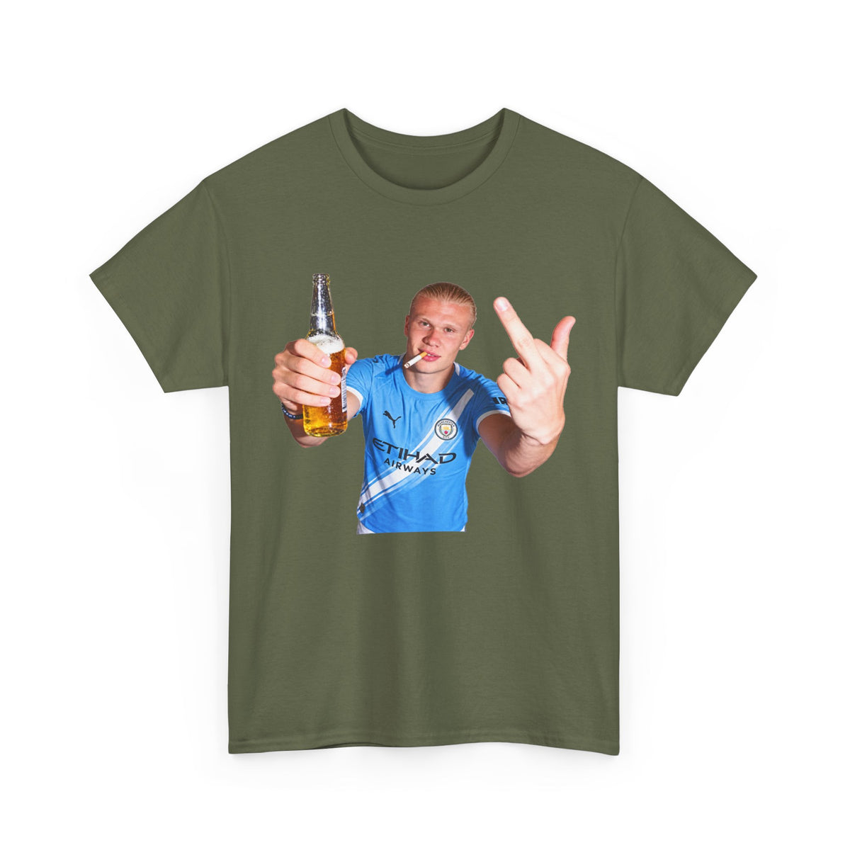 Erling Haaland on the p*** Unisex Heavy Cotton Tee